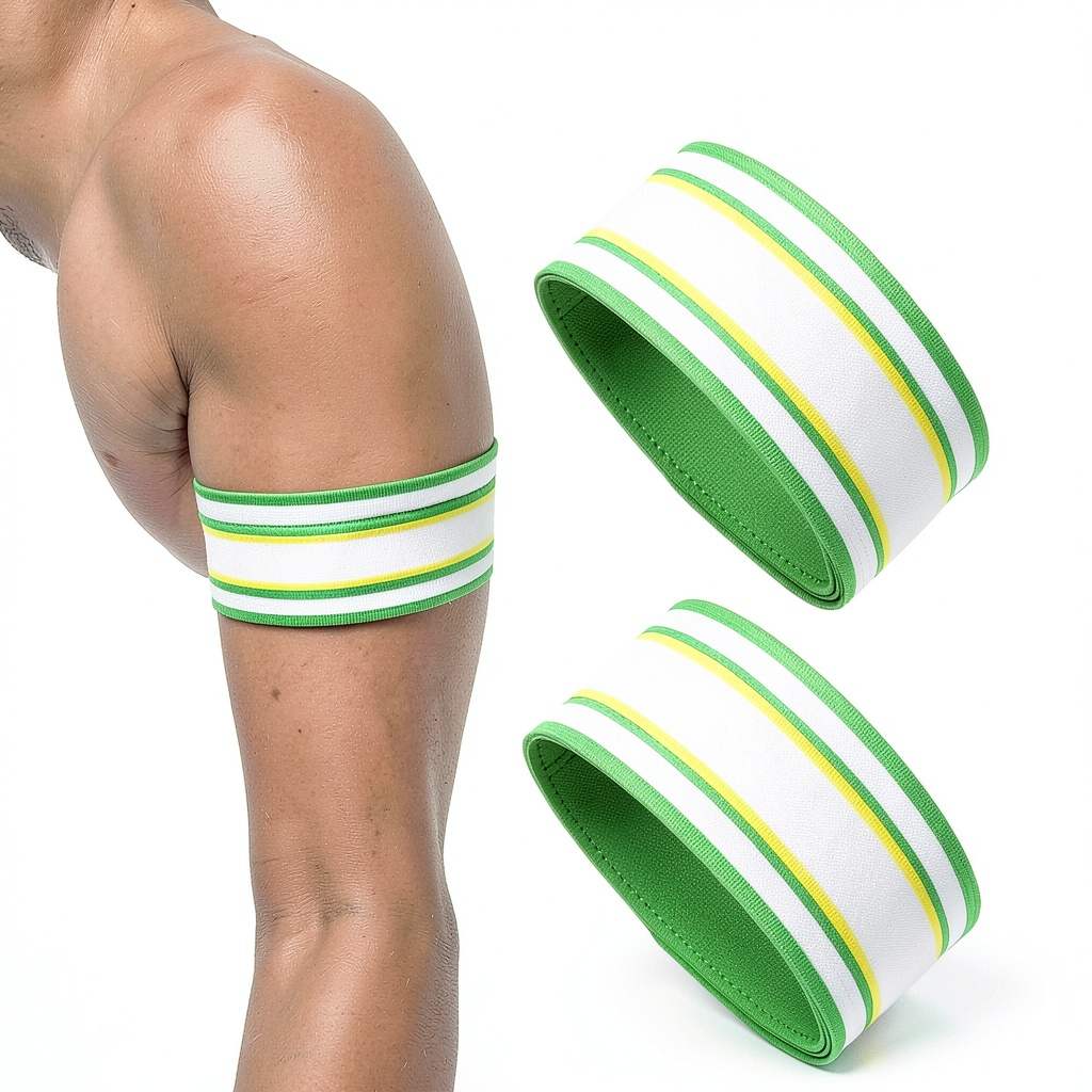 Fokia Kunbio LED Armband on a runner's arm