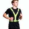 Cuvccn LED Reflective Vest Green Polyester-6