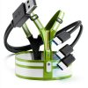 Cuvccn LED Reflective Vest Green Polyester-3
