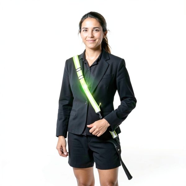 Simket LED Reflective Running Sash Nylon Green-6