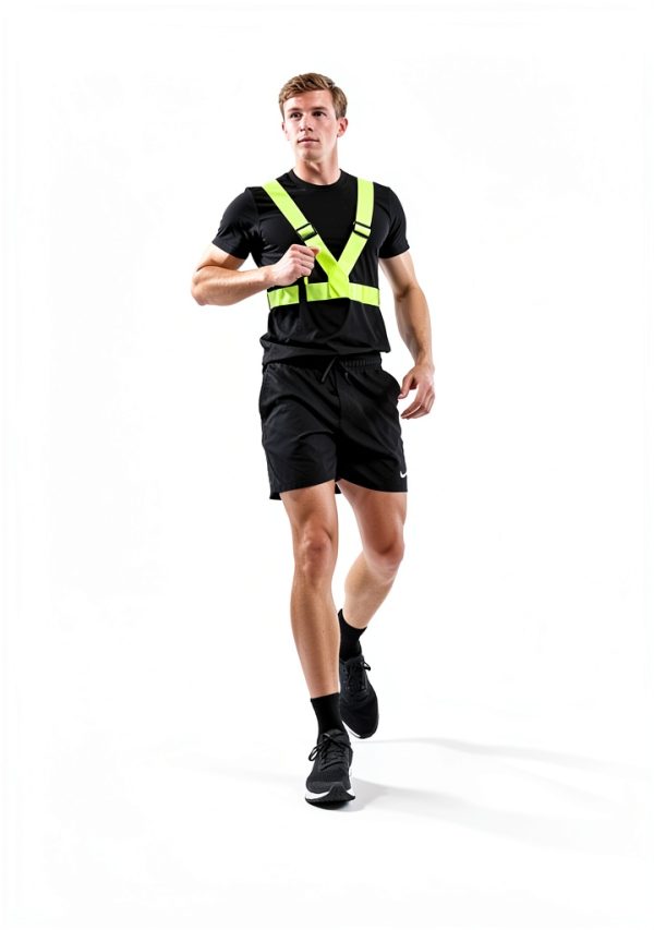 Cuvccn LED Reflective Vest Green Polyester-1