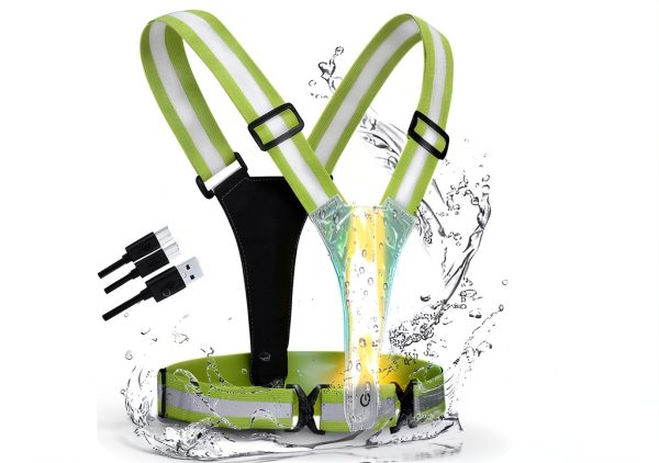 Xeiophoy LED Reflective Vest for Running Cycling-0