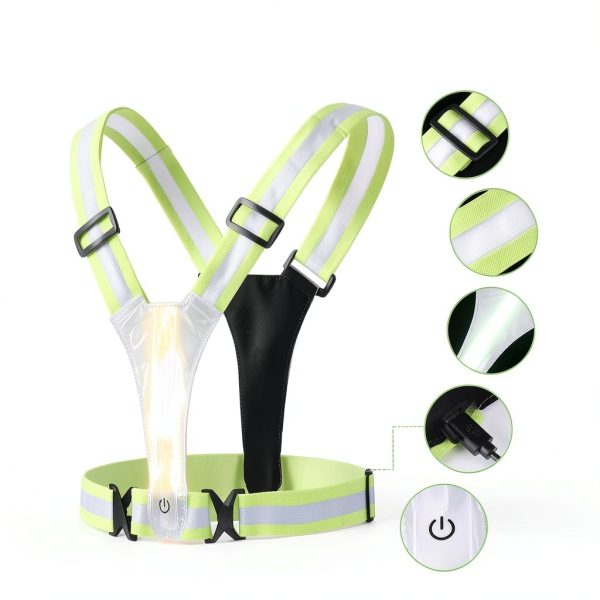 Xeiophoy LED Reflective Vest for Running Cycling-1