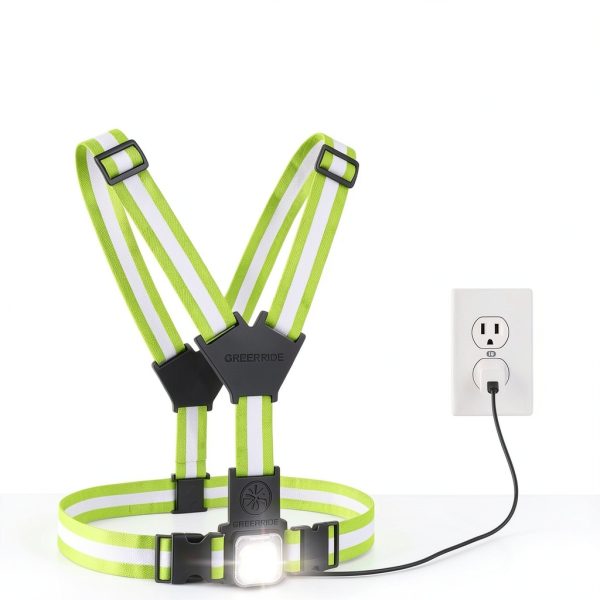 Reflective Vest GREERRIDE Green Plastic Running-6