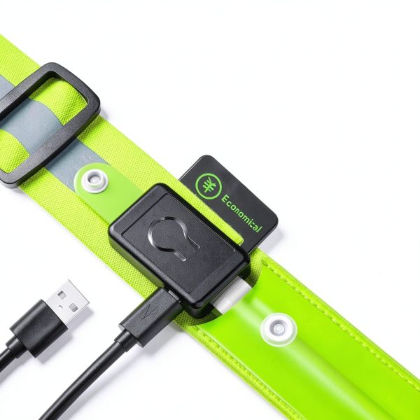 Simket LED Reflective Running Sash Nylon Green-5