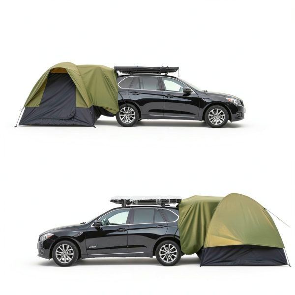 SUV Tent, Rectangle Car Tent for Family, Waterproof & Windproof for Car Camping, Large Camping Tents with Storage Bag, SUV, Van, Jeep-2