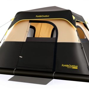 Camping Tent FanttikOutdoor Zeta C6 Pro 6-Person Khaki Instant Cabin-0