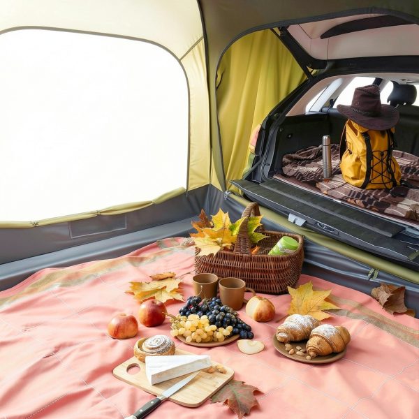 SUV Tent, Rectangle Car Tent for Family, Waterproof & Windproof for Car Camping, Large Camping Tents with Storage Bag, SUV, Van, Jeep-7