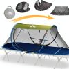 Night Cat Pop-up Mosquito Tent: 1 Person Camping Tent with Bug Screen Net Adults Fits with Camping Cot (Excluded)-0