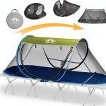 Night Cat Pop-up Mosquito Tent: 1 Person Camping Tent with Bug Screen Net Adults Fits with Camping Cot (Excluded)-0